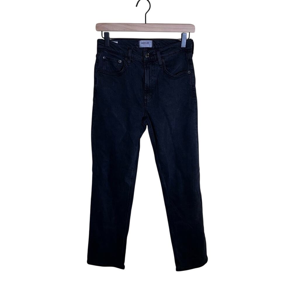 AGOLDE black straight leg goth jeans 25